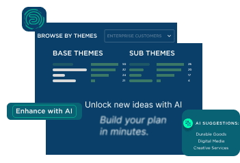 Business plan idea generation interface preview